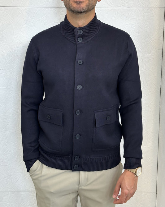 CARDIGAN BOMBER " UGF 4013" BLU