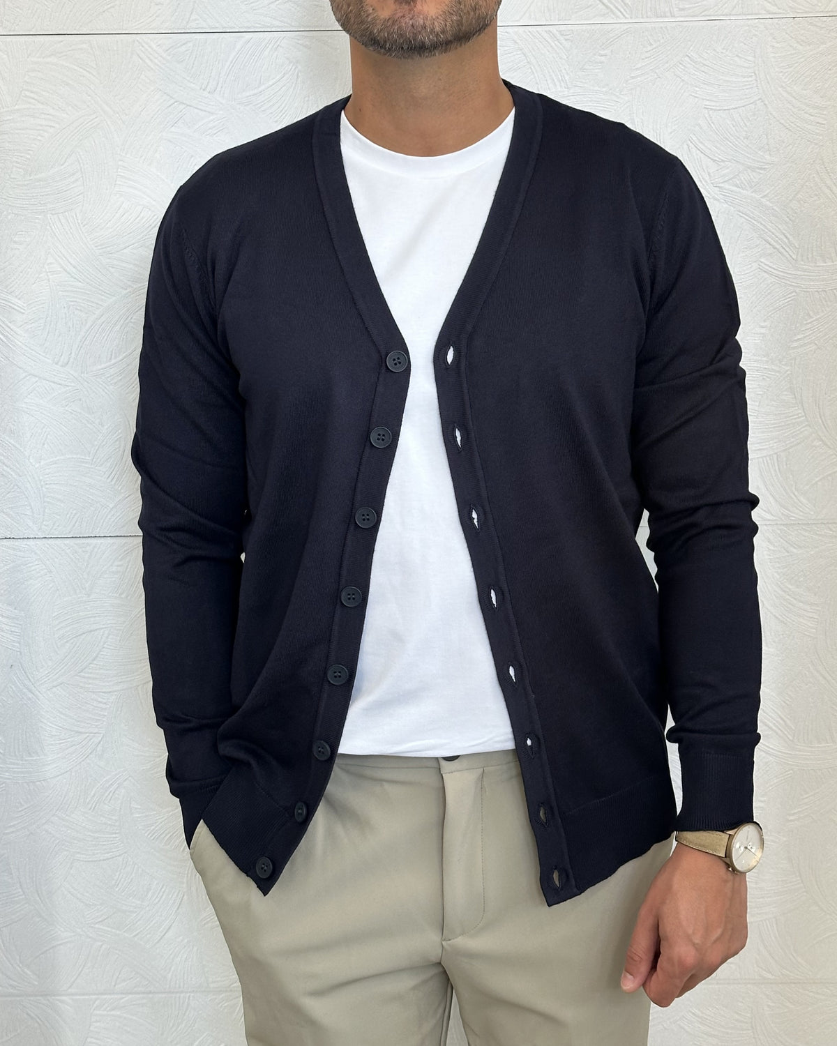 CARDIGAN BOTTONI " UGF 4008" BLU