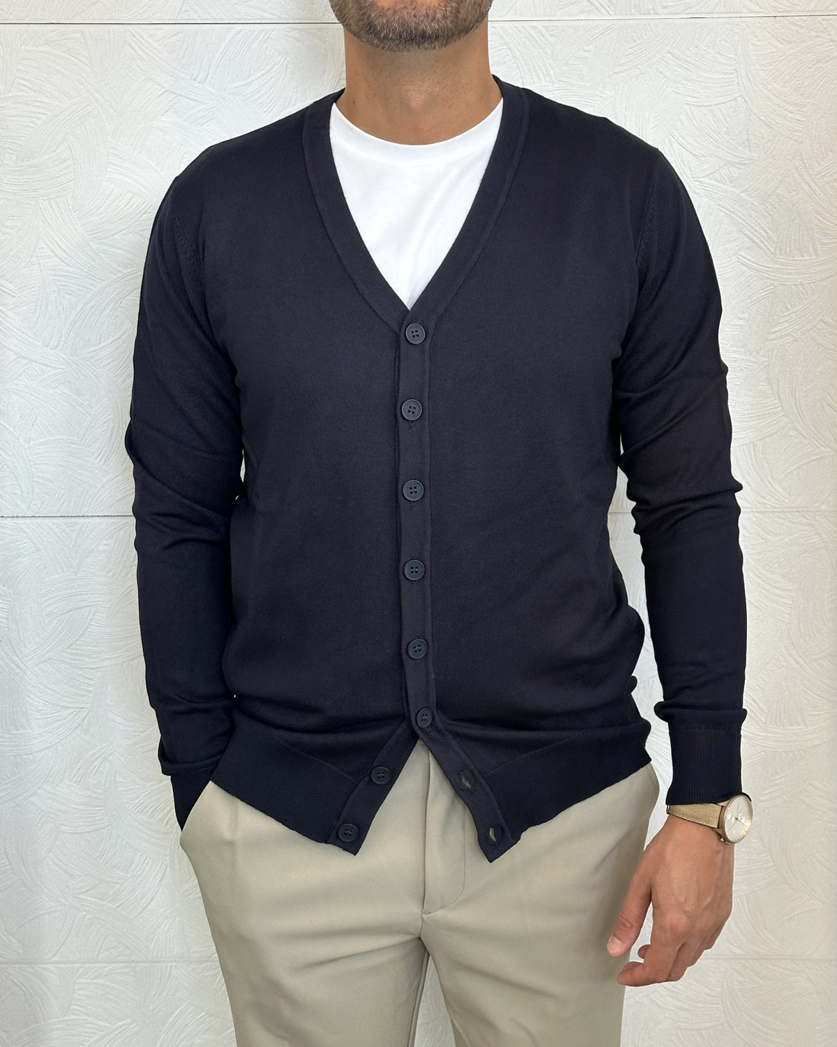 CARDIGAN BOTTONI " UGF 4008" BLU