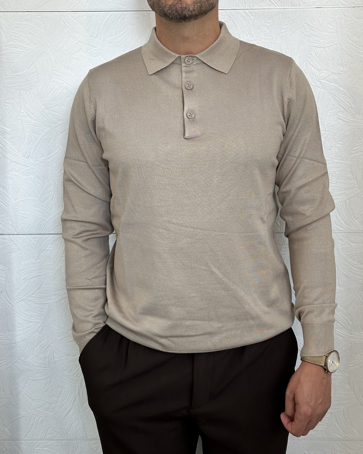 POLO M.LUNGA " UGF 4004" BEIGE