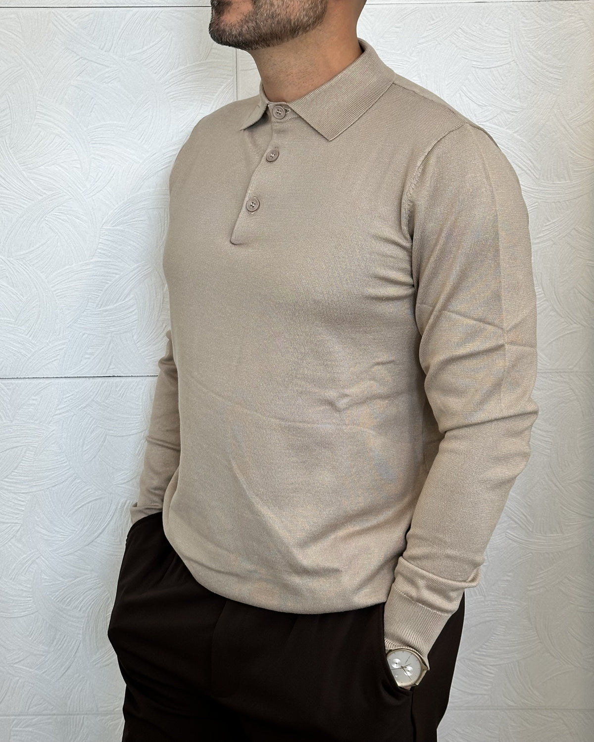 POLO M.LUNGA " UGF 4004" BEIGE