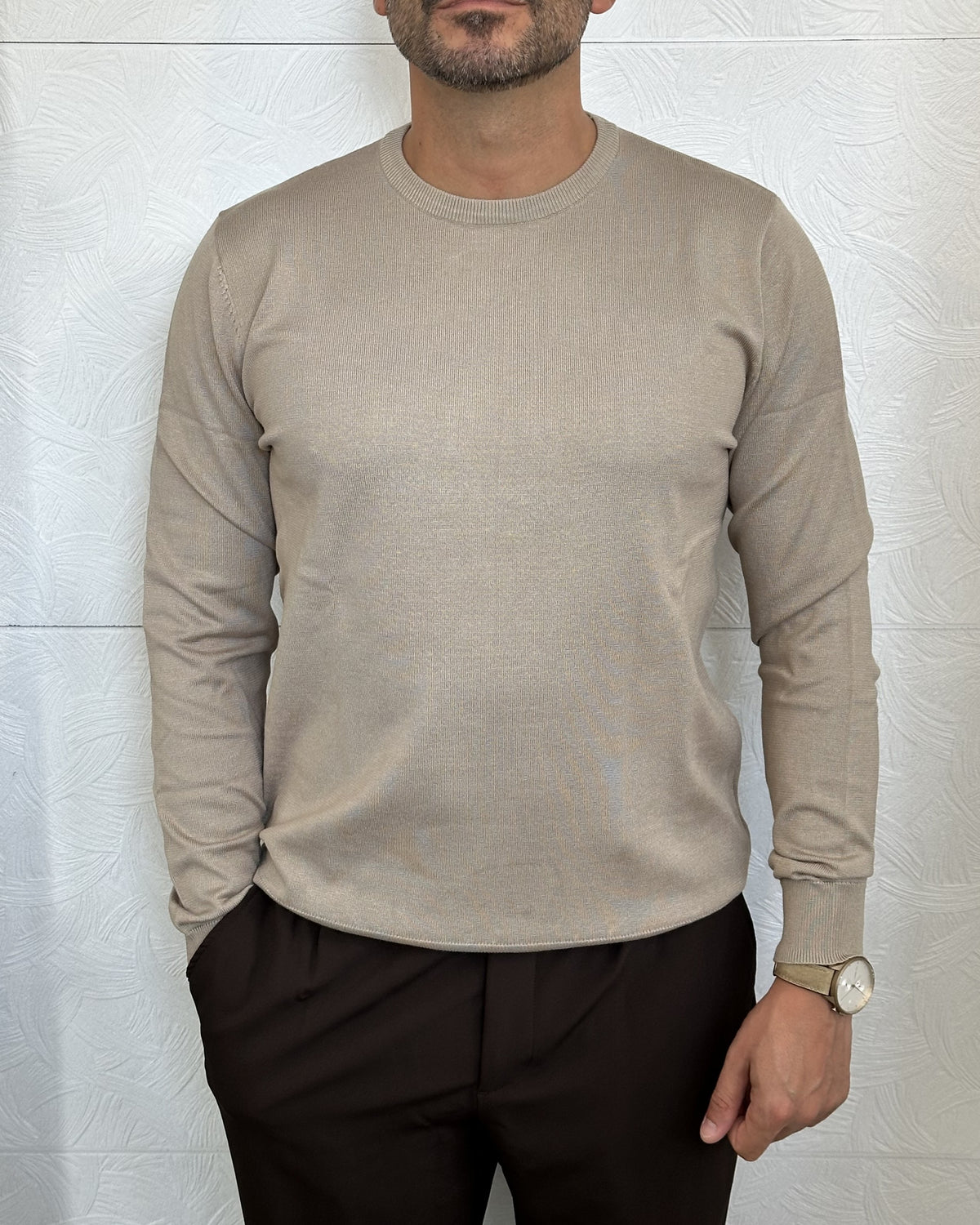 MAGLIA GIROCOLLO " UGF 4000" BEIGE