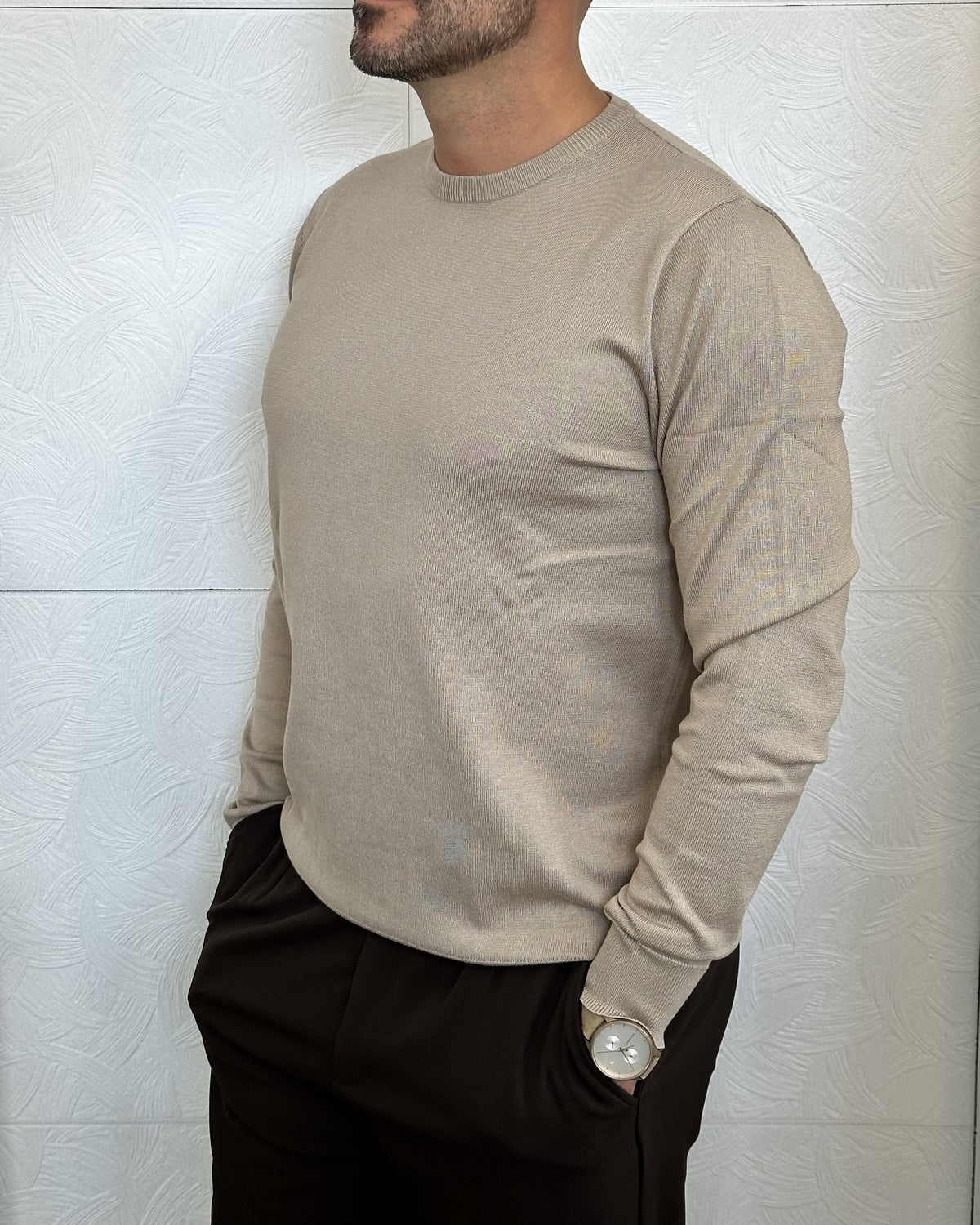 MAGLIA GIROCOLLO " UGF 4000" BEIGE