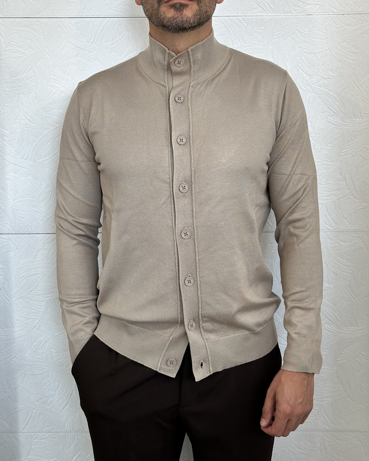 CARDIGAN LUPETTO " UGF 4007" BEIGE