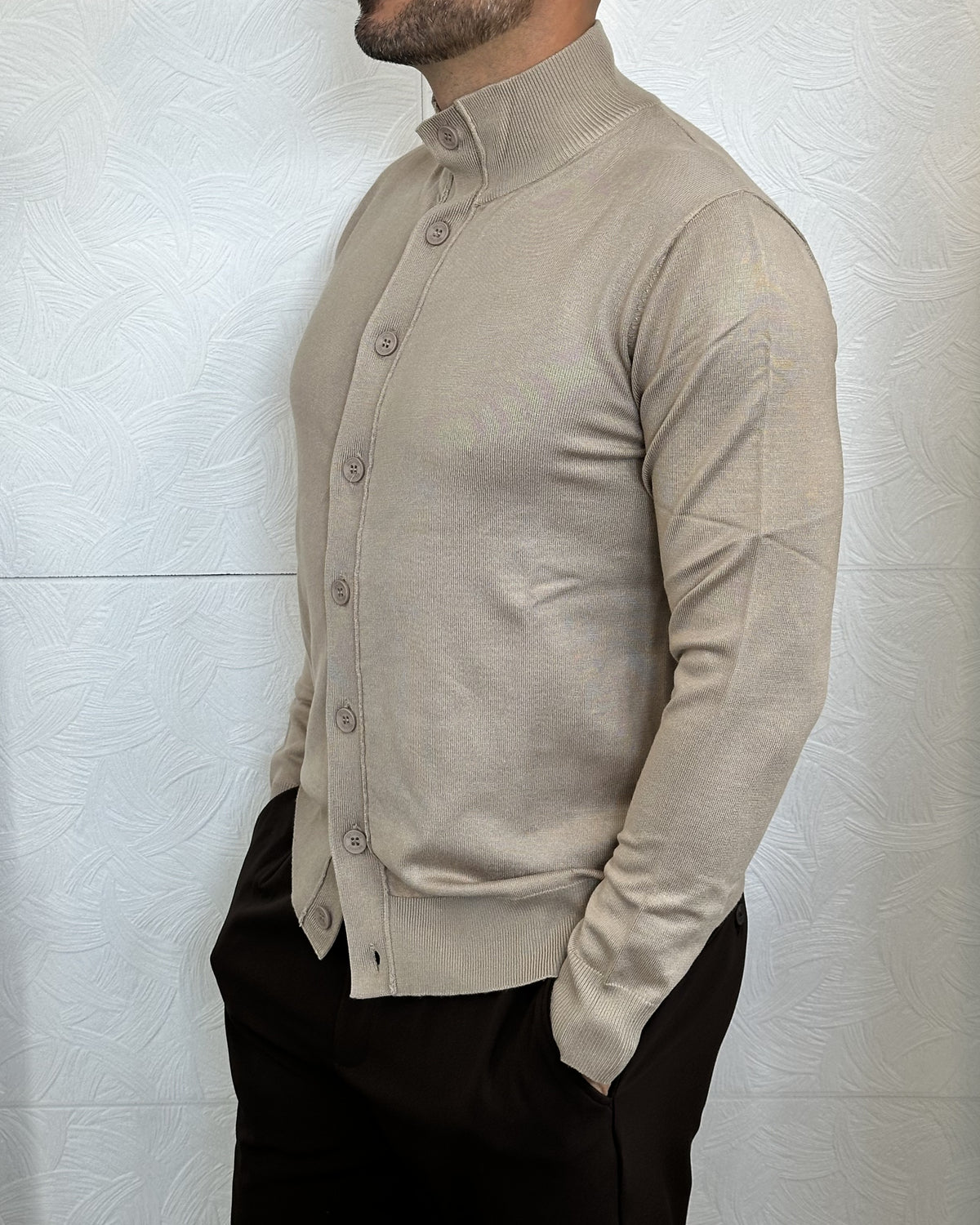 CARDIGAN LUPETTO " UGF 4007" BEIGE