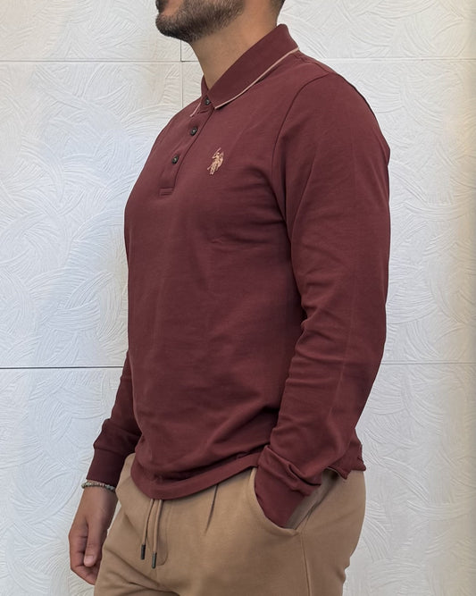 POLO M.LUNGA " KENE 44177" BORDEAUX