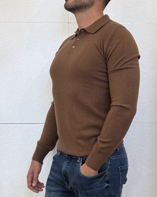 POLO M.LUNGA " 5888" CAMMELLO