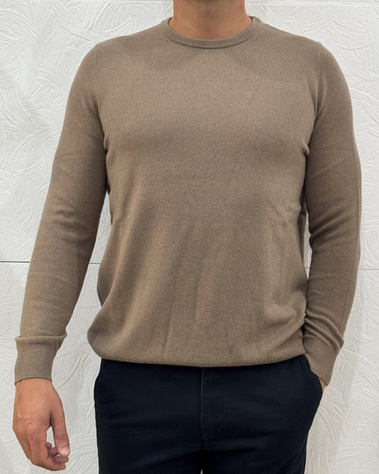 MAGLIA GIROCOLLO " UGF 4083" FANGO