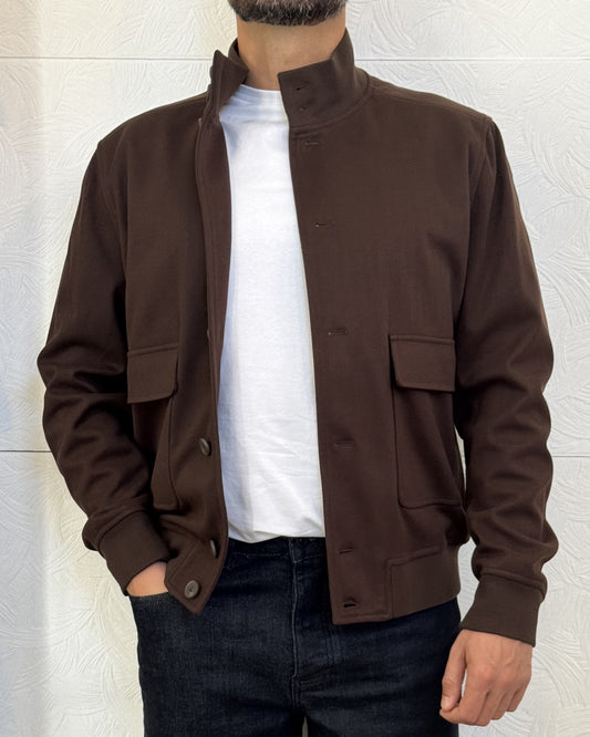 GIUBBOTTO BOMBER " GBI 1680" MARRON