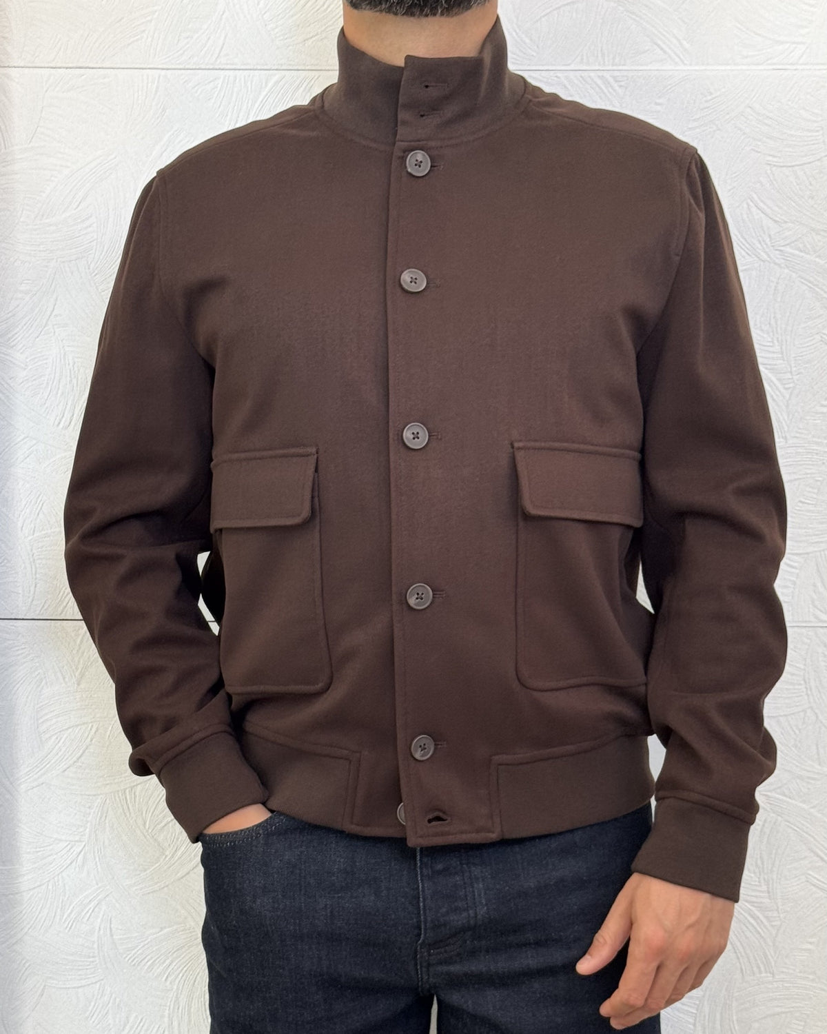 GIUBBOTTO BOMBER " GBI 1680" MARRON