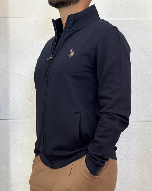 FELPA ZIP " ERIC 187018" BLU