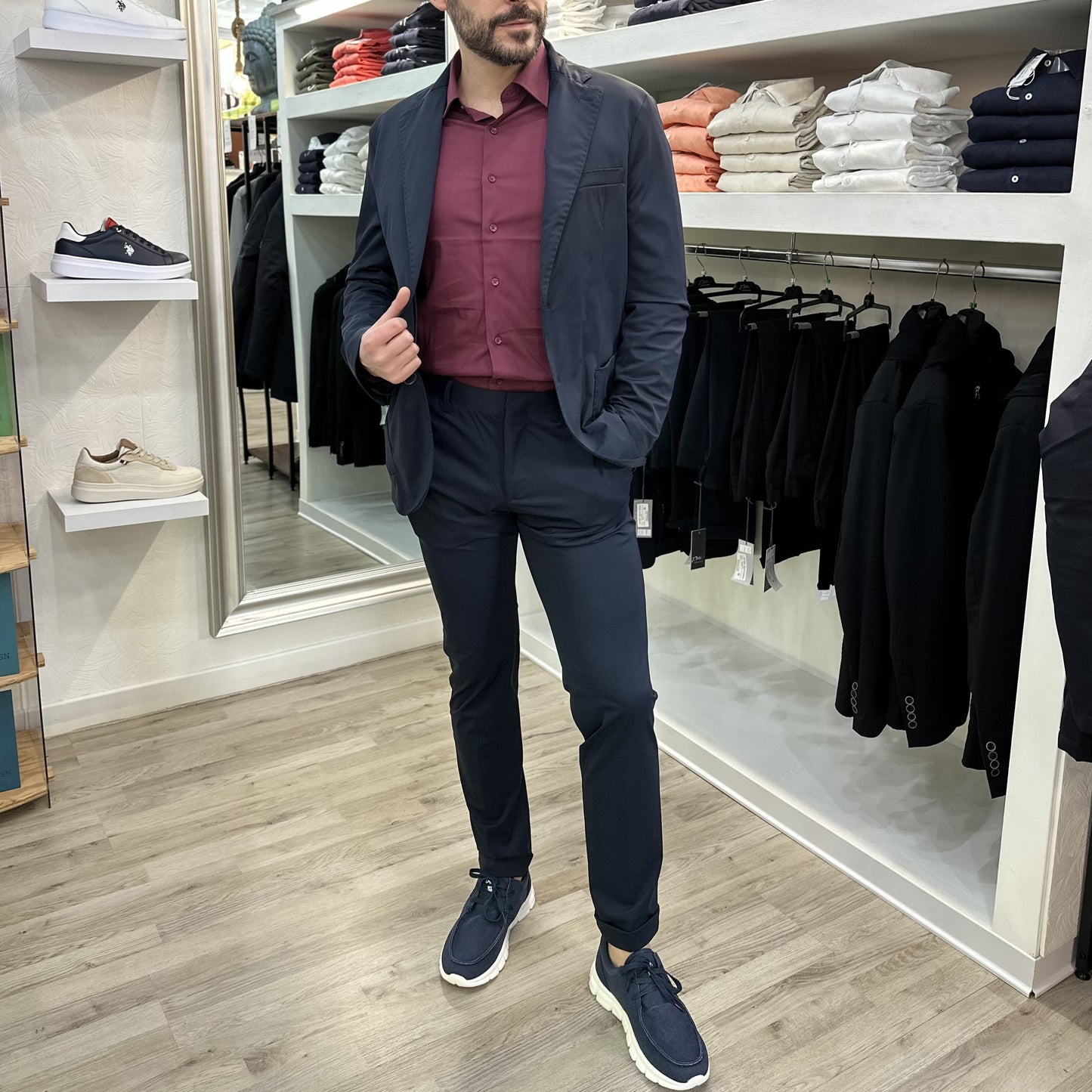 PANTALONE NO IRON PA-6080 NAVY