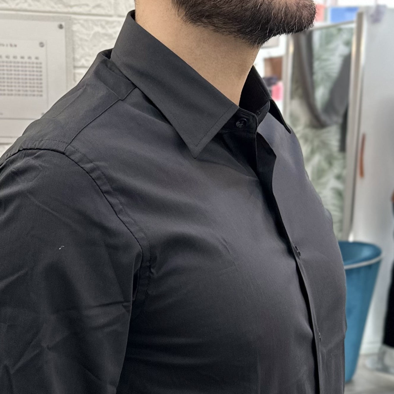 CAMICIA NS-7179 BLACK