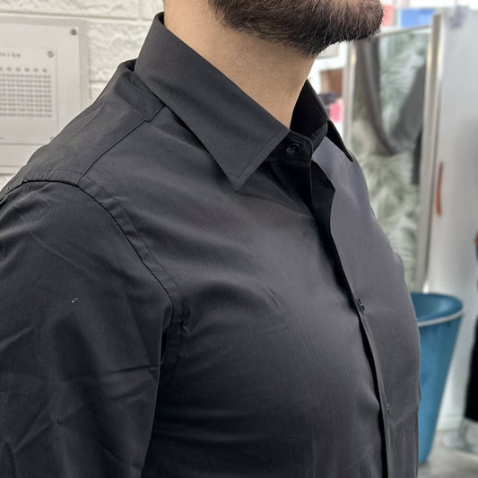CAMICIA SLIM387EANERO BLACK