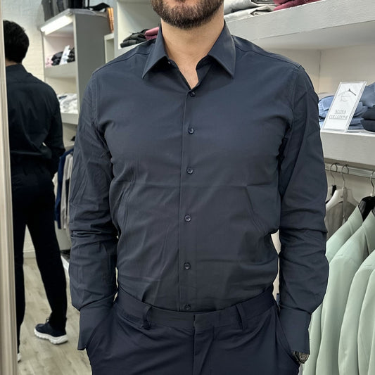 CAMICIA SLIM387EABLU NAVY