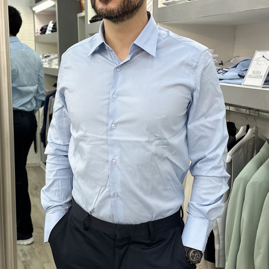 CAMICIA SLIM387EACEL SKY