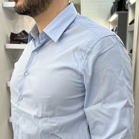 CAMICIA SLIM387EACEL SKY