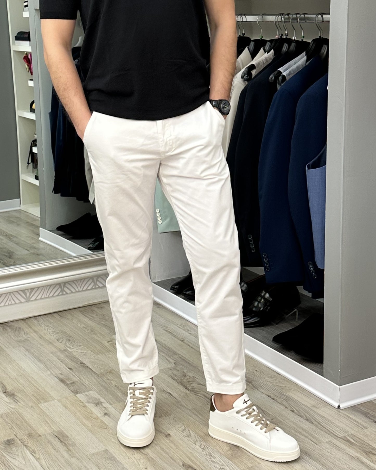 PANTALONE CAPRI "UGP 4201" WHITE