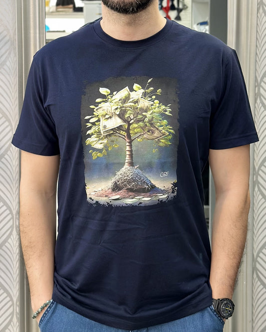 T-SHIRT RICCANZA UGP 4362 NAVY