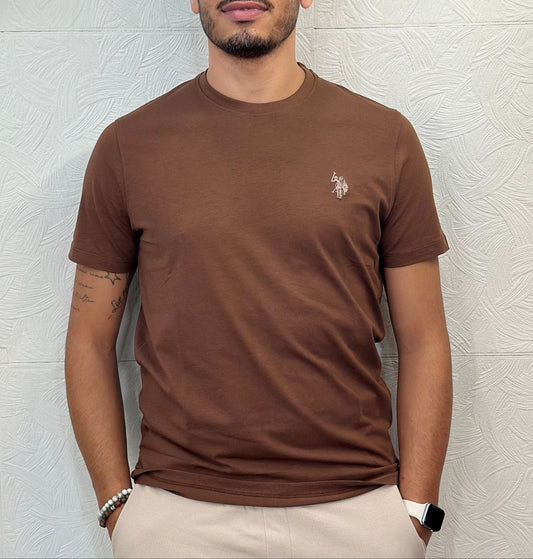 T-SHIRT M.CORTA " LUCA 154008" BROWN