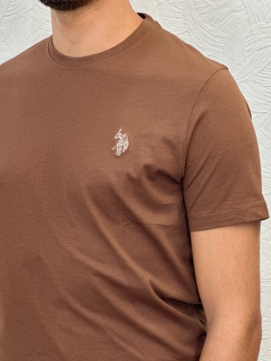 T-SHIRT M.CORTA " LUCA 154008" BROWN