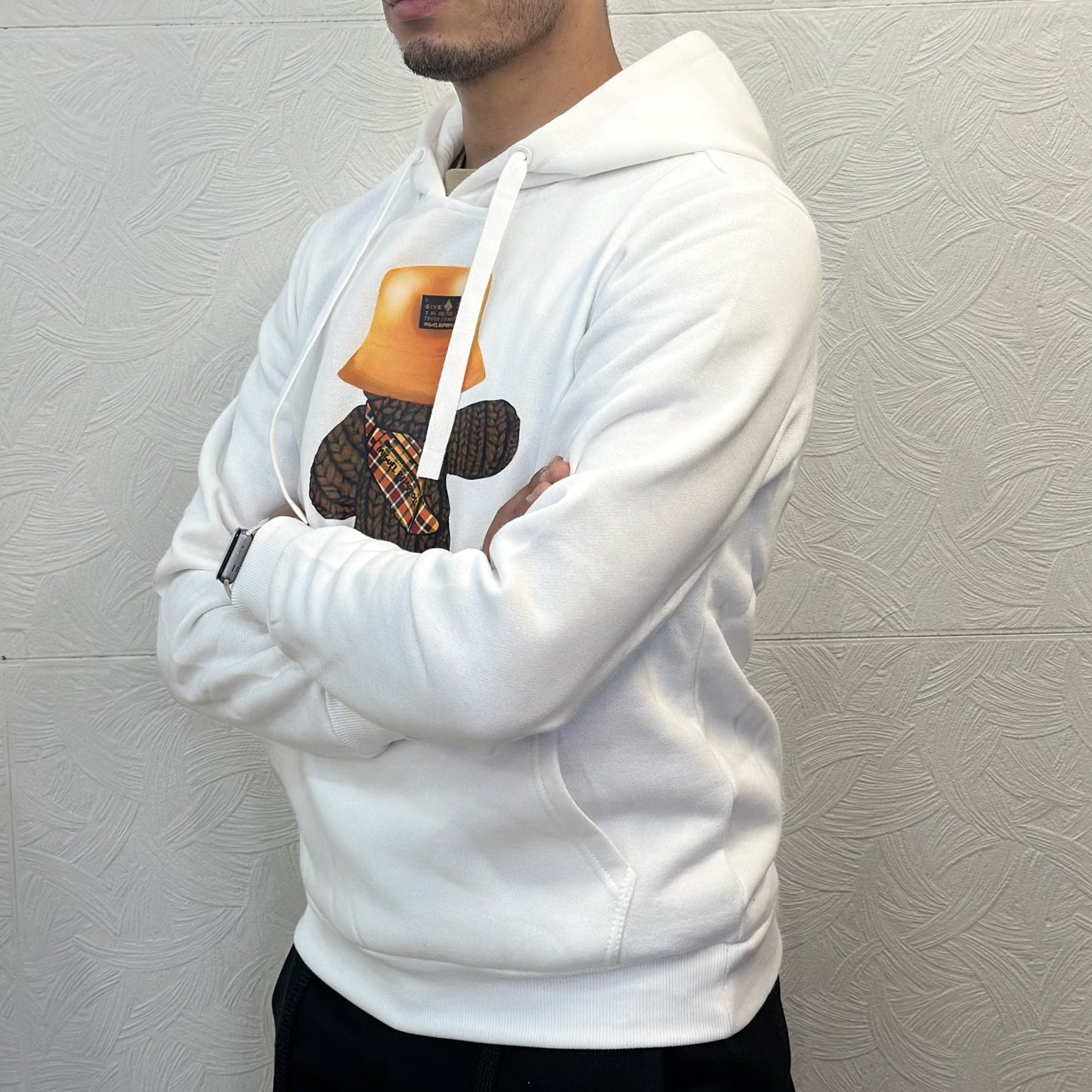 FELPA CAPPUCCIO " TADDY" PANNA