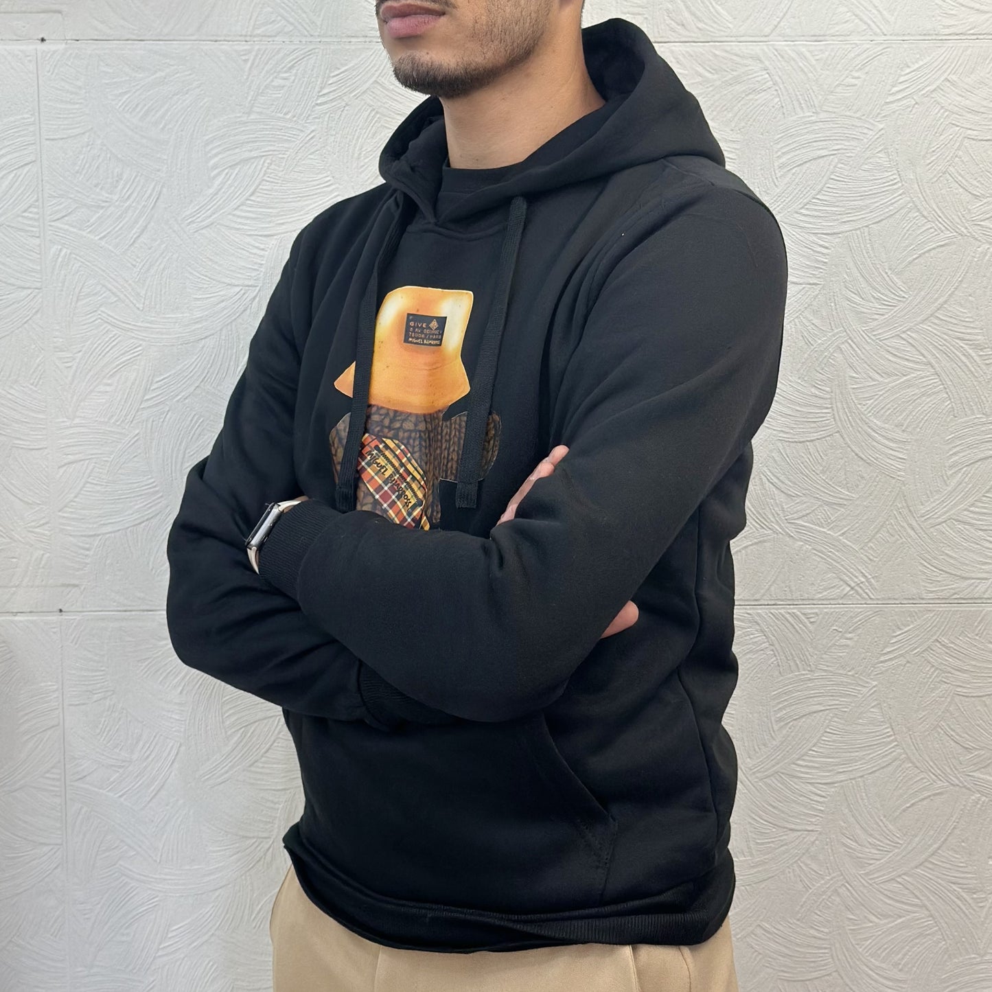 FELPA CAPPUCCIO " TADDY" NERO