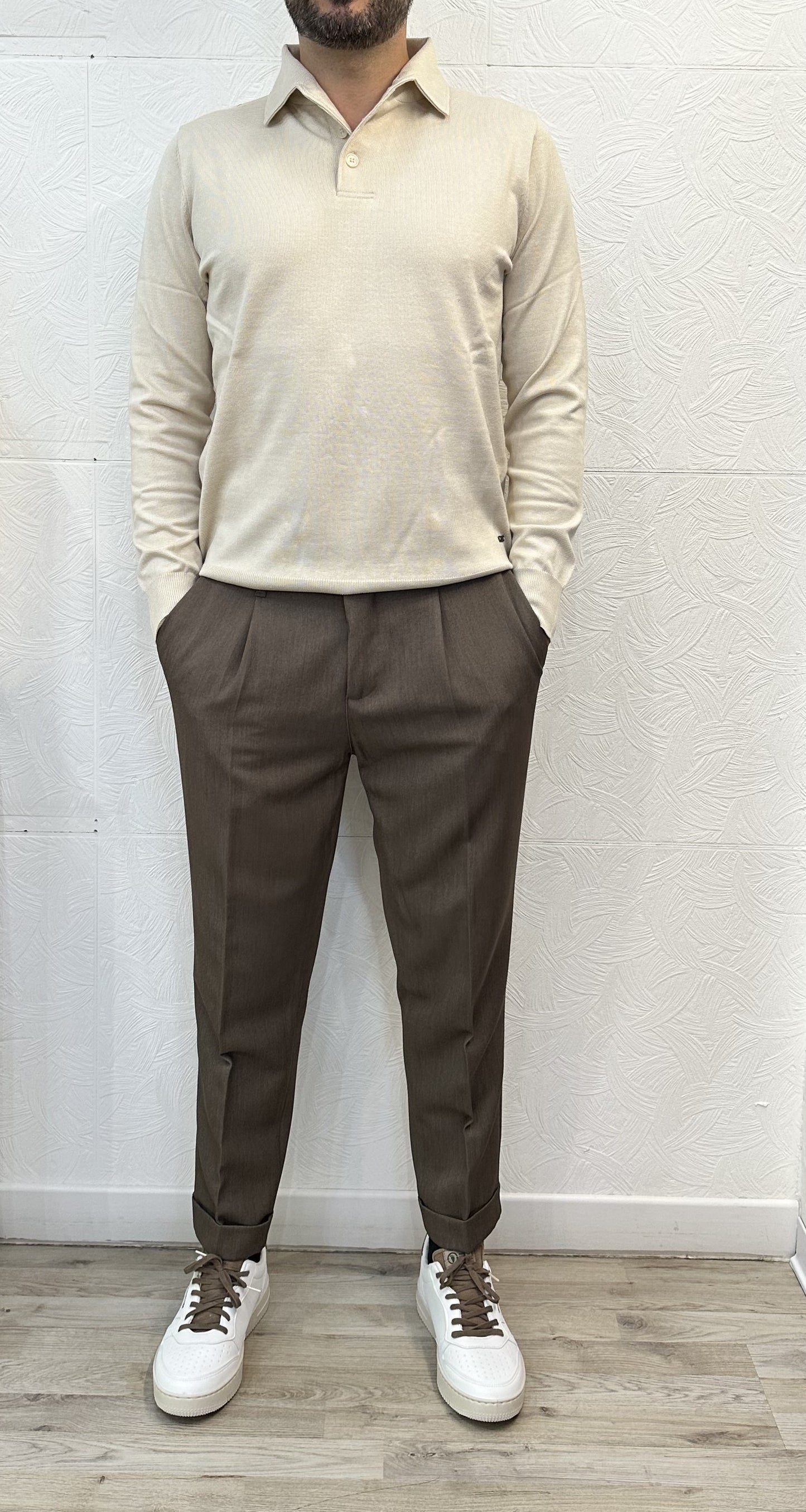 PANTALONE CAPRI " 033331" MORO