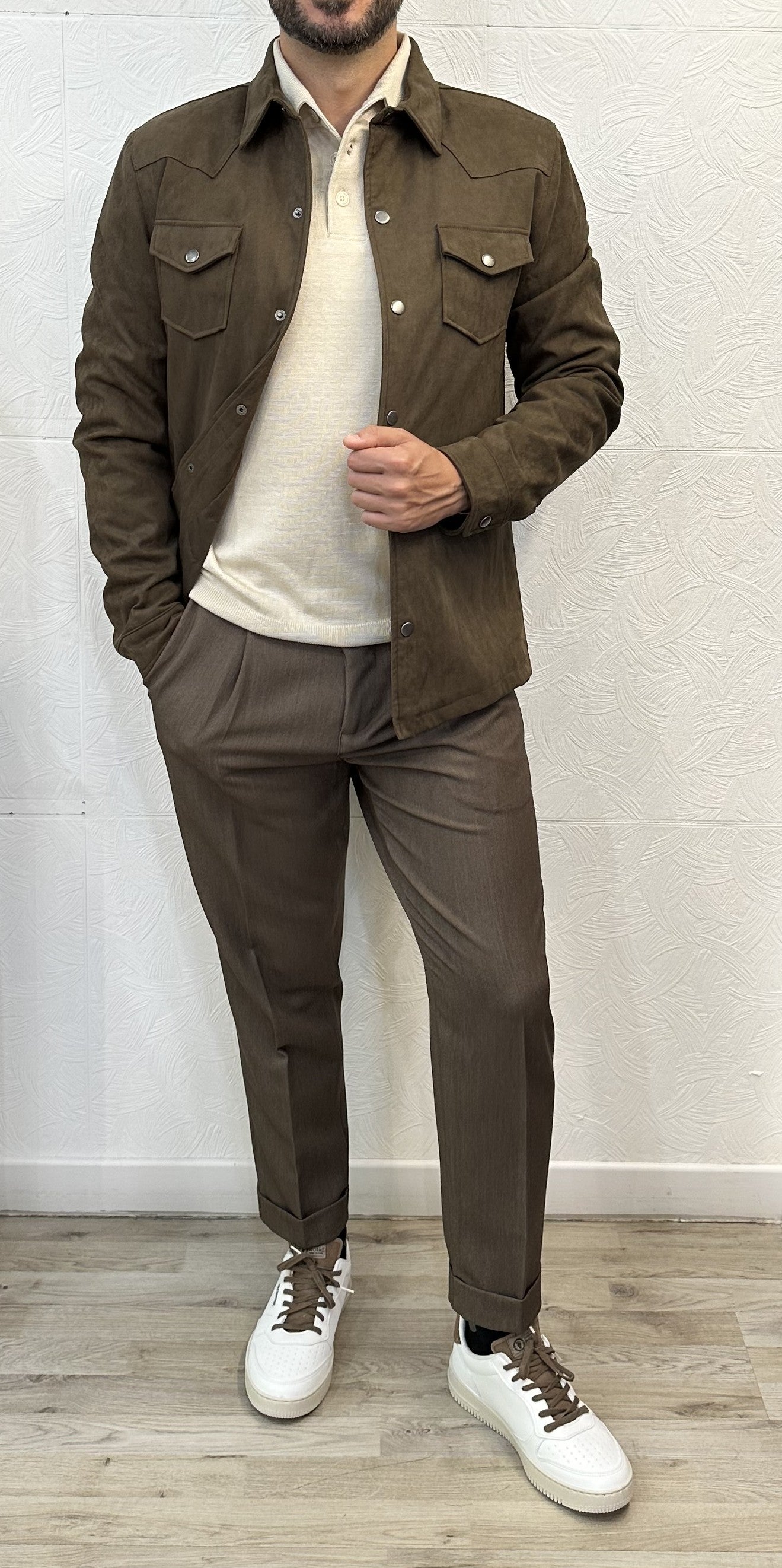 GIUBBOTTO CAMICIONE " JM TEWS" BROWN