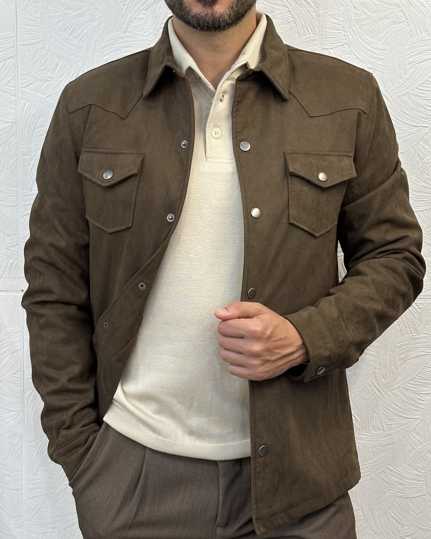 GIUBBOTTO CAMICIONE " JM TEWS" BROWN