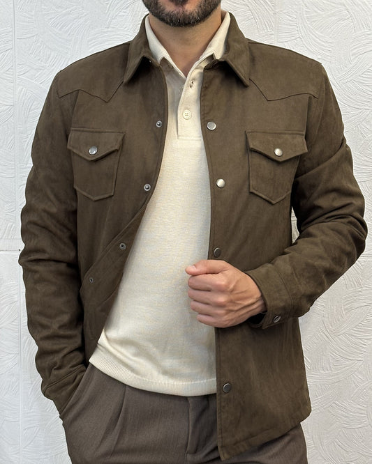 GIUBBOTTO CAMICIONE " JM TEWS" BROWN