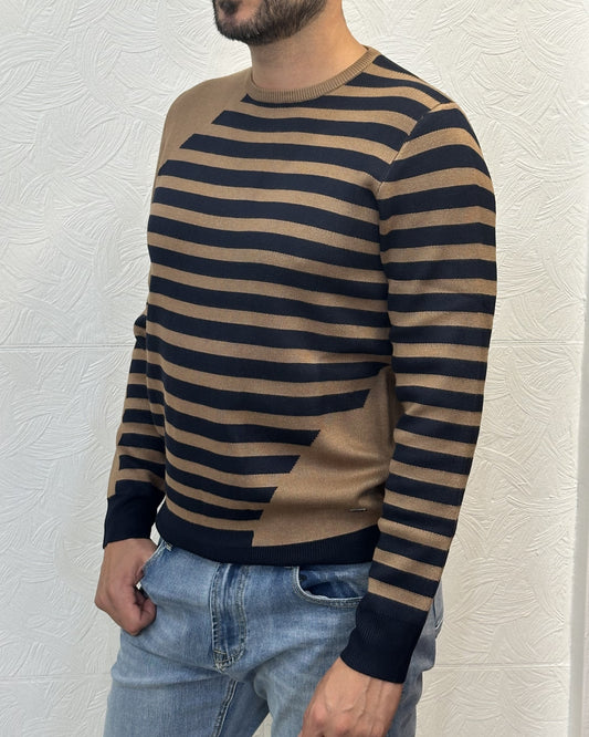 MAGLIA GIROCOLLO " UGF 3659" CAMEL
