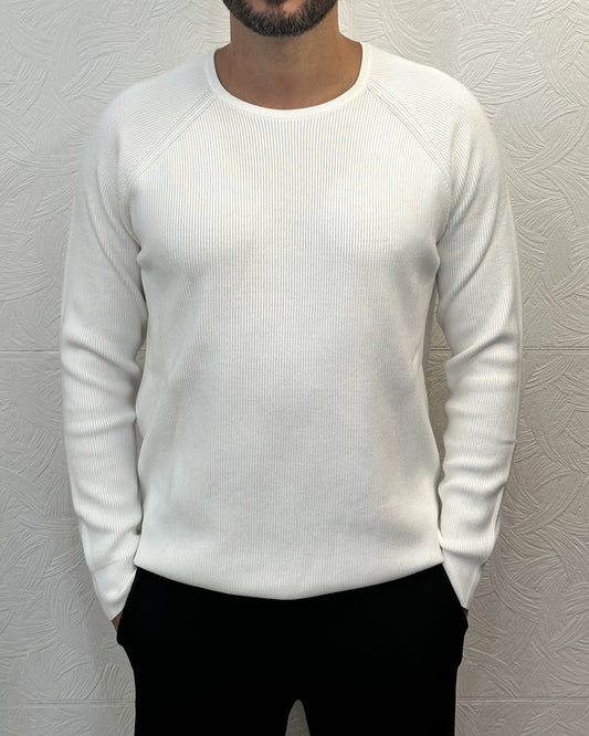 MAGLIA GIROCOLLO " UGF 3626" PANNA