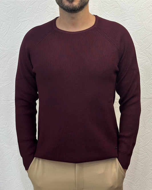 MAGLIA GIROCOLLO " UGF 3626" BORDEAUX