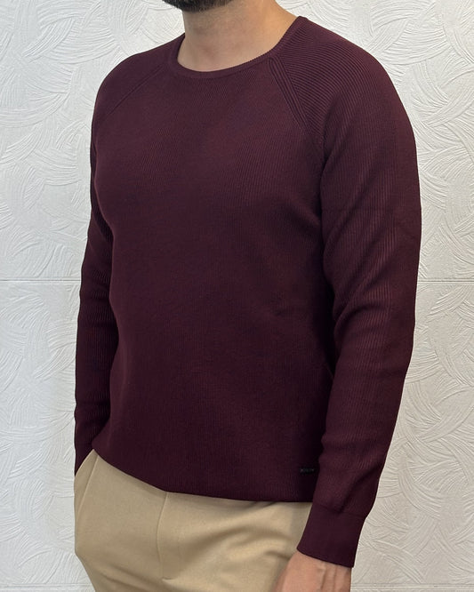 MAGLIA GIROCOLLO " UGF 3626" BORDEAUX