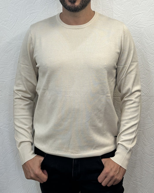 MAGLIA GIROCOLLO " UGF 3600" NATURALE