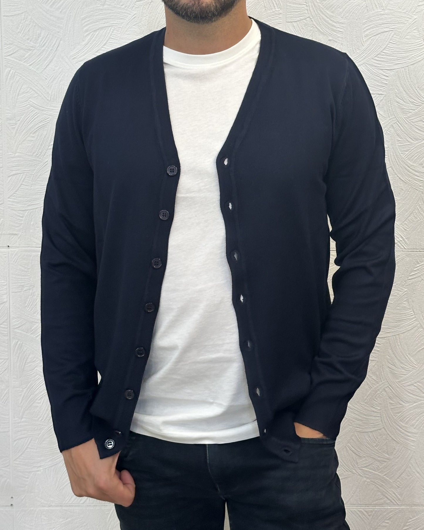 CARDIGAN BASIC " UGF  3608" NAVY