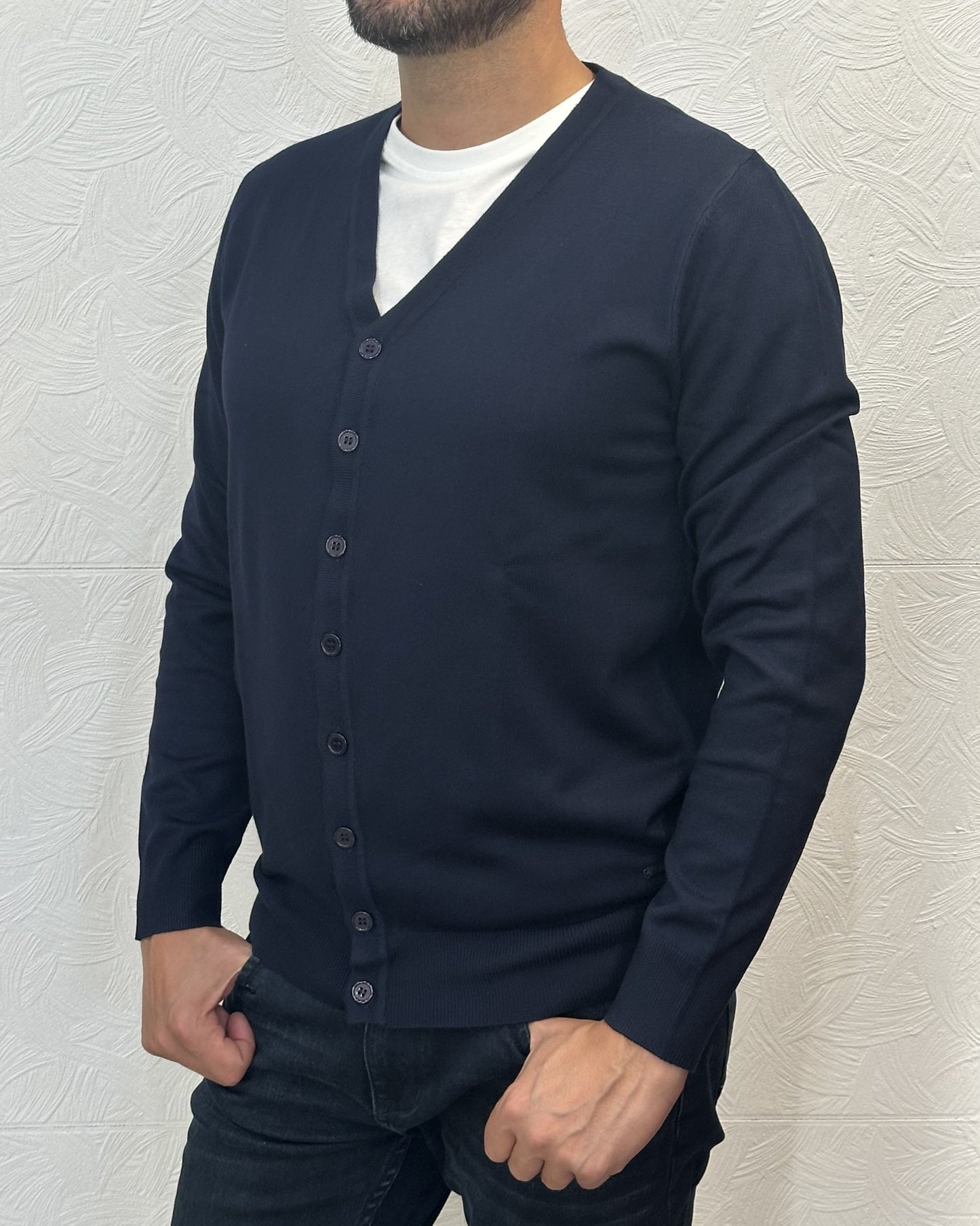 CARDIGAN BASIC " UGF  3608" NAVY