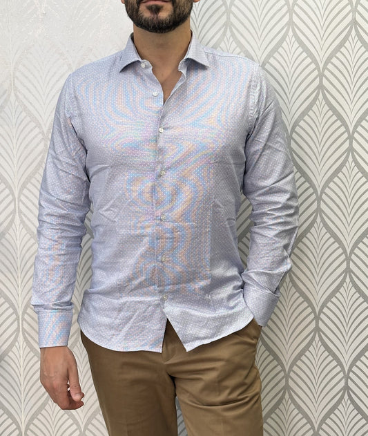 CAMICIA SLIM387 QCLAX 1805 BLU
