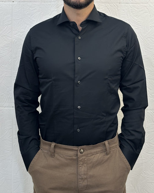 CAMICIA ASC387 QCLAX 1879 BLACK