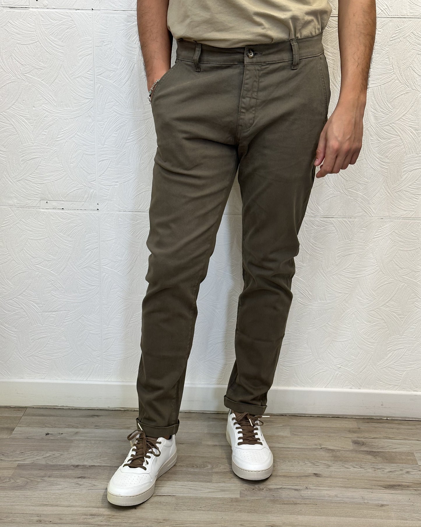 PANTALONE GABARDINE " UGP 3751" MILITARE