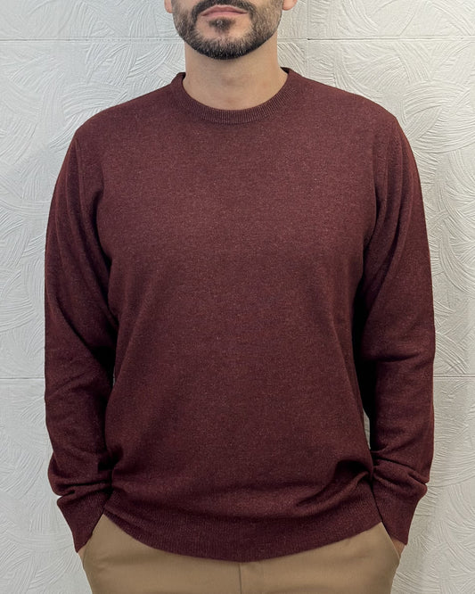 MAGLIA GIROCOLLO CASHMERE 1505 MOSTO