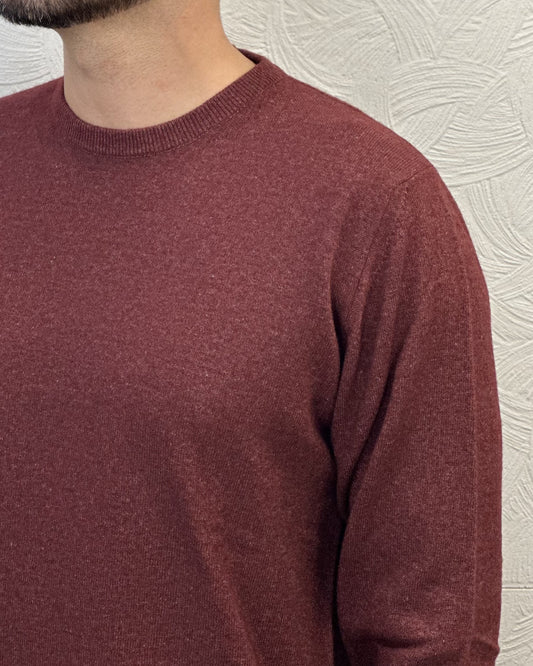 MAGLIA GIROCOLLO CASHMERE 1505 MOSTO