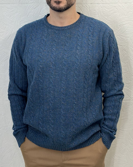 MAGLIA GIROCOLLO 5014 PETROLIO