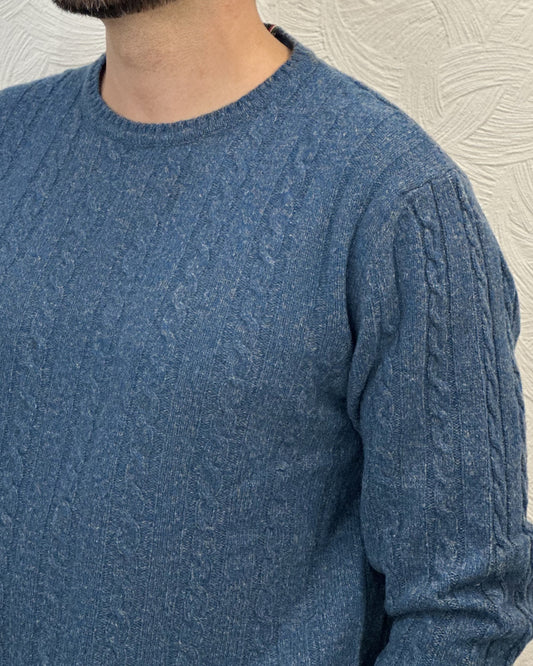 MAGLIA GIROCOLLO 5014 PETROLIO
