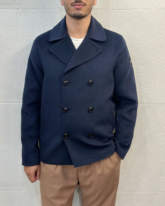 CAPPOTTO DOPPIOPETTO C614 NAVY