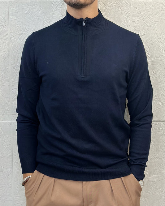 MAGLIA MEZZA ZIP UGF 3605 NAVY