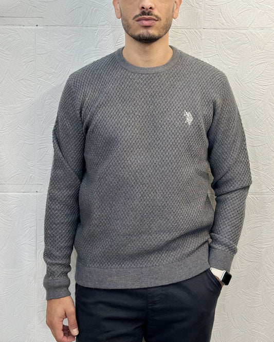 MAGLIA GIROCOLLO RIVER 187020 GRIGIO