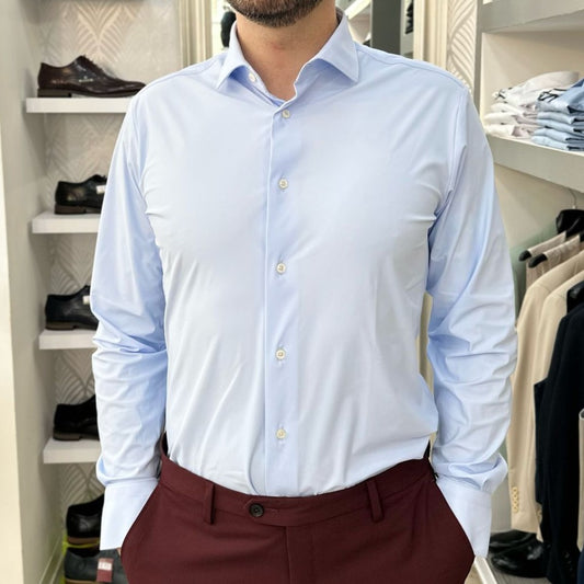 CAMICIA NO STIRO SLIM387E31107 SKY