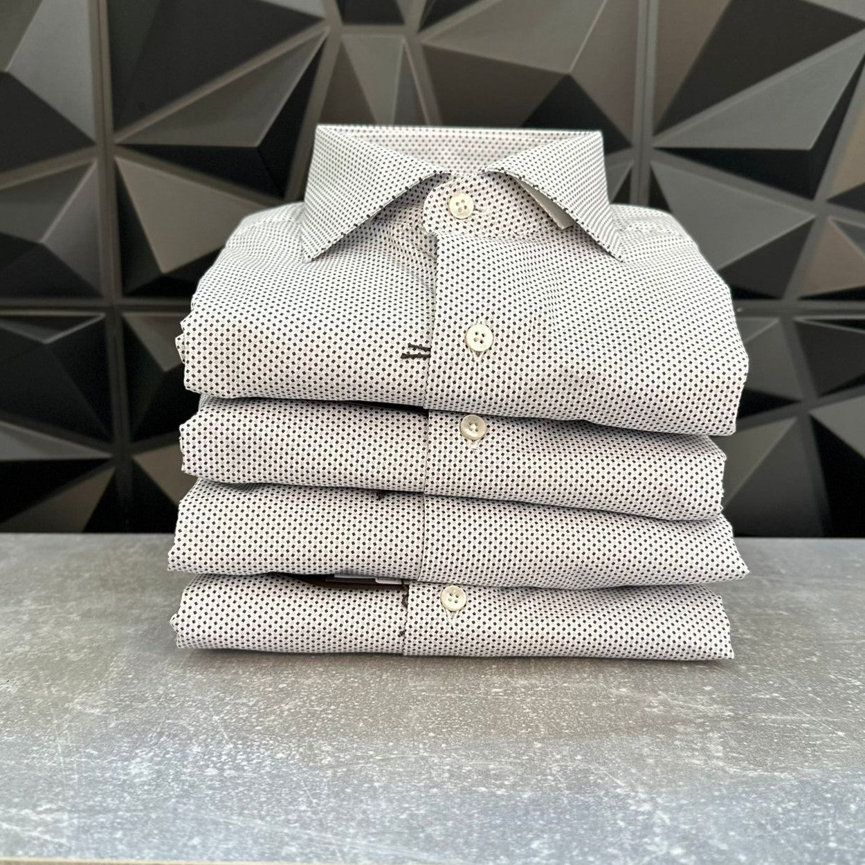 CAMICIA SLIM387 F120 9009 BROWN